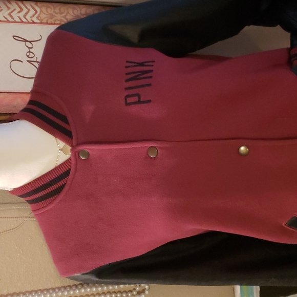 PINK Victoria's Secret Letterman's Jacket Size XS - Picture 2 of 6